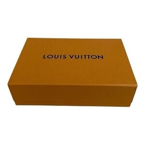 Authentic Louis Vuitton Orange Black Logo Gift Box Decorative Box 11"x7"x3"